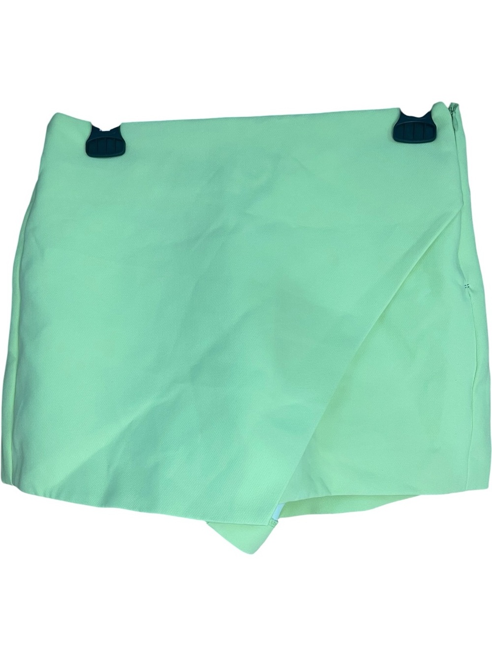 Zara Asymmetric Wrap Front Skort Green